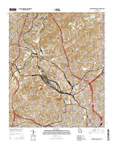 Northwest Atlanta 2014 topographic map thumbnail