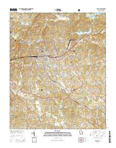 Toccoa 2014 topographic map thumbnail