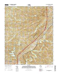 Ball Ground West 2014 topographic map thumbnail