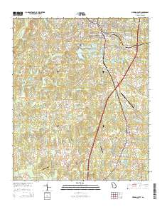 Newnan South 2014 topographic map thumbnail