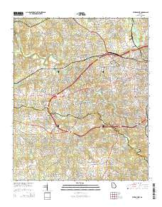 Athens West 2014 topographic map thumbnail