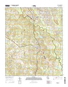 Senoia 2014 topographic map thumbnail