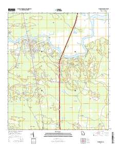 Woodbine 2014 topographic map thumbnail