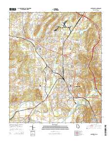 Cartersville 2014 topographic map thumbnail