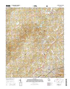 Clarkesville 2014 topographic map thumbnail