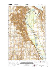 Garrison Dam South 2014 topographic map thumbnail