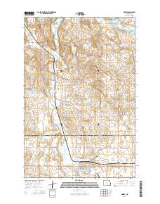 Wishek 2014 topographic map thumbnail