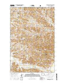 Burning Mine Butte 2014 topographic map thumbnail
