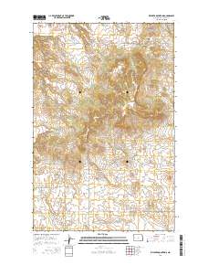 Killdeer Mountains 2014 topographic map thumbnail