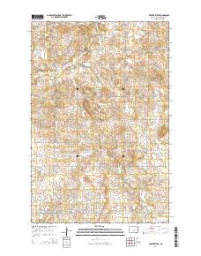Keever Butte 2014 topographic map thumbnail