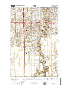 Fargo South 2014 topographic map thumbnail