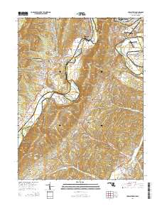 Cresaptown 2014 topographic map thumbnail