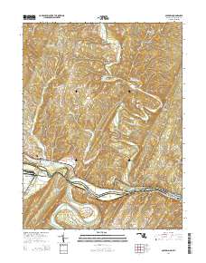 Oldtown 2014 topographic map thumbnail
