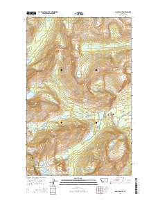 Many Glacier 2014 topographic map thumbnail