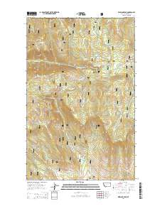Warland Peak 2014 topographic map thumbnail