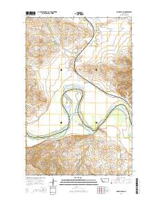 Bainville SW 2014 topographic map thumbnail