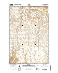 Milk River Coulee 2014 topographic map thumbnail