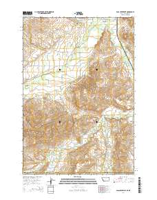Pass Creek West 2014 topographic map thumbnail