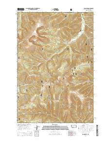 Yogo Peak 2014 topographic map thumbnail