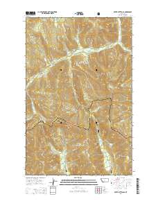 Silver Butte Pass 2014 topographic map thumbnail