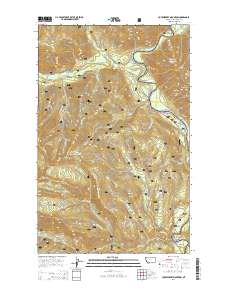 Huckleberry Mountain 2014 topographic map thumbnail