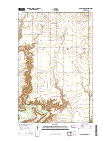 Poverty Coulee SE 2014 topographic map thumbnail