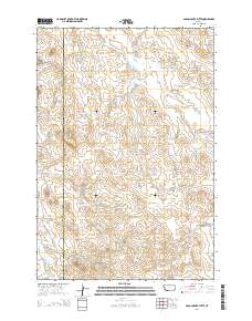 Pocochichee Butte 2014 topographic map thumbnail