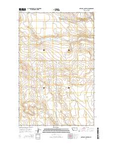 Antelope Coulee NW 2014 topographic map thumbnail