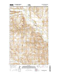 Four Buttes NW 2014 topographic map thumbnail