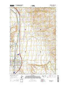 Deer Lodge 2014 topographic map thumbnail