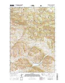 Coxcombe Butte 2014 topographic map thumbnail