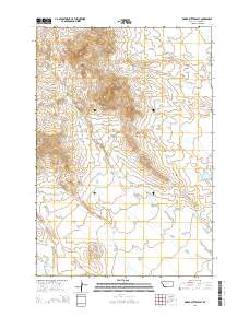Finger Buttes East 2014 topographic map thumbnail