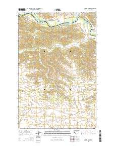 Carter Coulee 2014 topographic map thumbnail