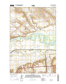 Hysham 2014 topographic map thumbnail