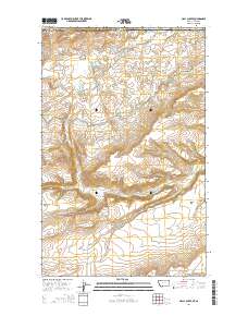 Hall Coulee 2014 topographic map thumbnail