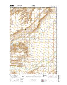 Harlowton SW 2014 topographic map thumbnail