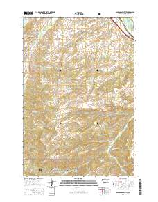 Packsaddle Butte 2014 topographic map thumbnail