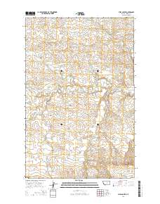 Pipes Coulee 2014 topographic map thumbnail