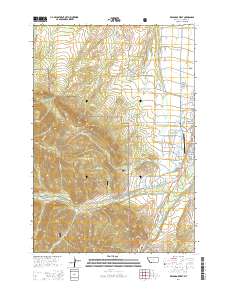Red Lodge West 2014 topographic map thumbnail