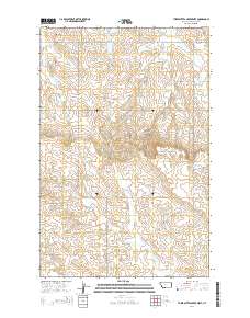 Three Buttes Creek West 2014 topographic map thumbnail