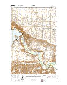 Tiber Dam 2014 topographic map thumbnail