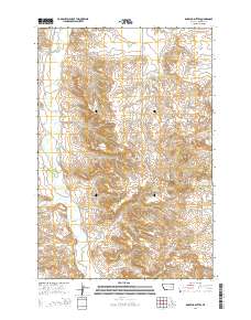 Rosebud Buttes 2014 topographic map thumbnail