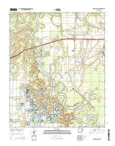 De Valls Bluff 2014 topographic map thumbnail