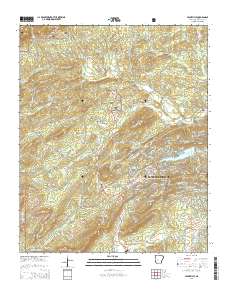 Jessieville 2014 topographic map thumbnail
