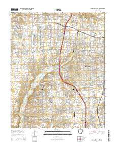 Bentonville South 2014 topographic map thumbnail