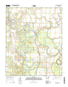 Des Arc East 2014 topographic map thumbnail