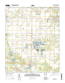 Des Arc West 2014 topographic map thumbnail