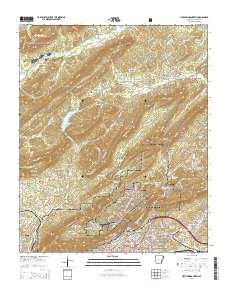 Hot Springs North 2014 topographic map thumbnail