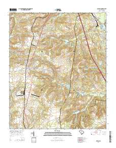 Gaston 2014 topographic map thumbnail