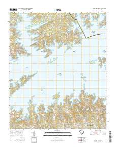 Lake Murray East 2014 topographic map thumbnail
